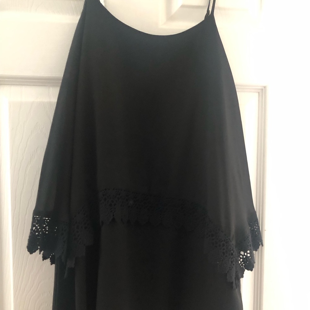 Spaghetti black dress